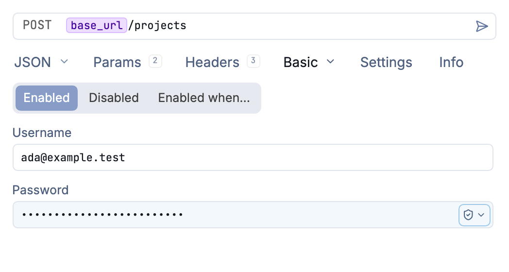 Basic authentication