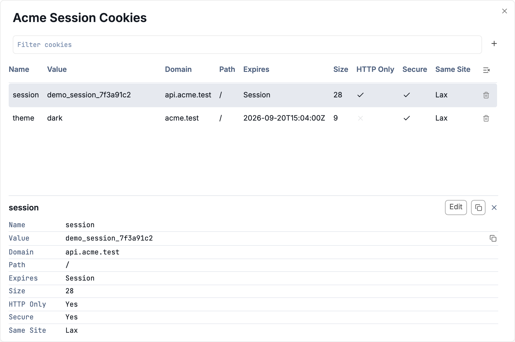Cookie manager