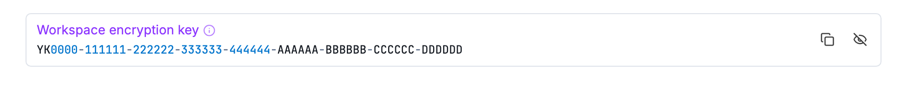 Workspace encryption key