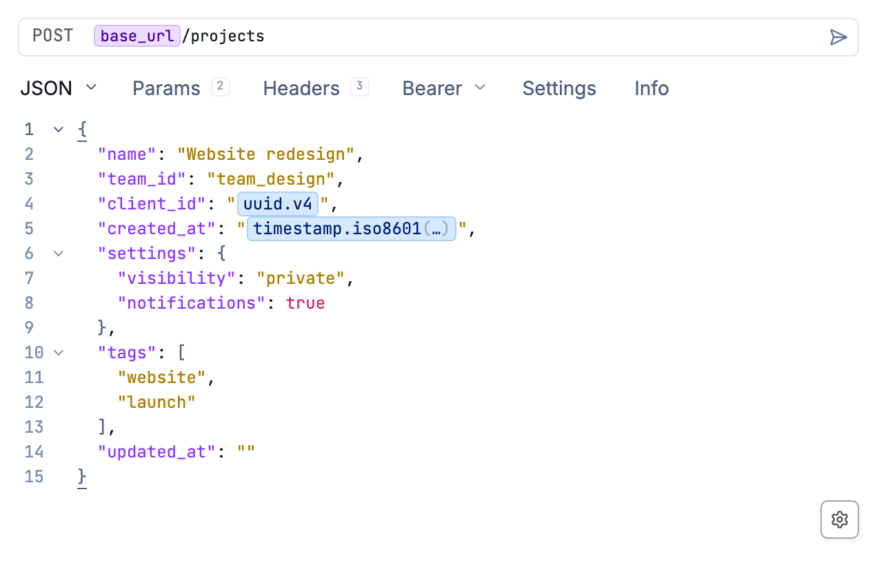 Template function tags